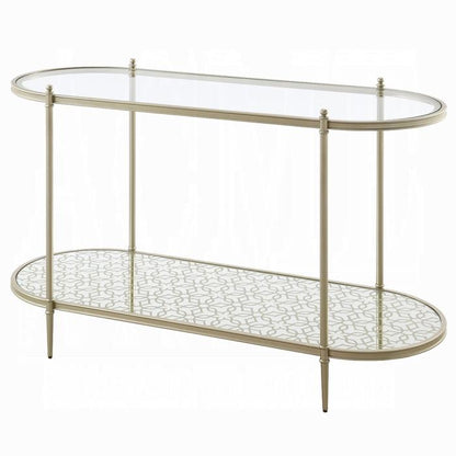 ACME Furniture - Zaba Sofa Table - Glass Top & Champagne Finish - LV02757 veiw 1