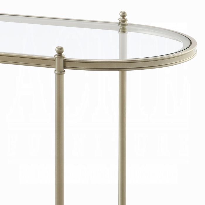 ACME Furniture - Zaba Sofa Table - Glass Top & Champagne Finish - LV02757 veiw 2