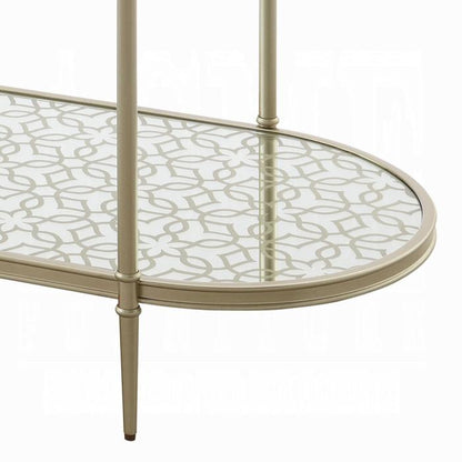 ACME Furniture - Zaba Sofa Table - Glass Top & Champagne Finish - LV02757 veiw 3
