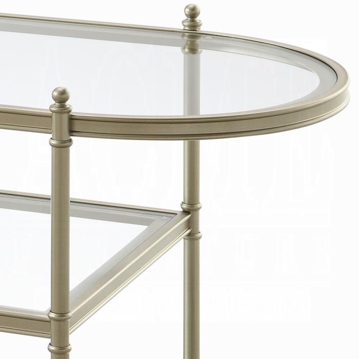 ACME Furniture - Zaba TV Stand - Glass & Champagne Finish - LV02759 veiw 3