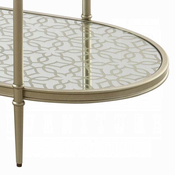 ACME Furniture - Zaba TV Stand - Glass & Champagne Finish - LV02759 veiw 4