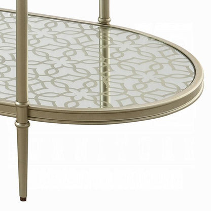 ACME Furniture - Zaba TV Stand - Glass & Champagne Finish - LV02759 veiw 4