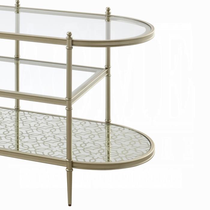 ACME Furniture - Zaba TV Stand - Glass & Champagne Finish - LV02759 veiw 5