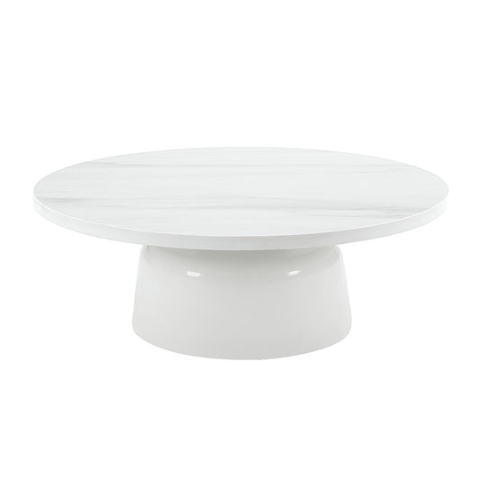 ACME Furniture - Zaid Coffee Table - Engineering Marble & White High Gloss Finish - LV04225 view 1