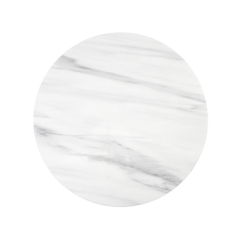 ACME Furniture - Zaid End Table - Engineering Marble & White High Gloss Finish - LV04226 view 2