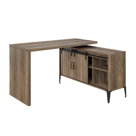 ACME Furniture - Zakwani - Writing Desk - Rustic Oak & Black Finish - OF00006 view 1