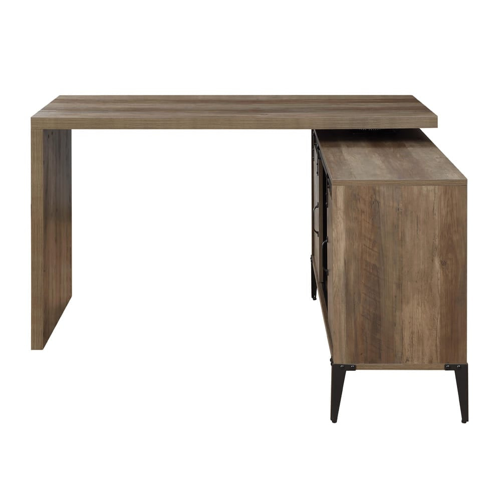 ACME Furniture - Zakwani - Writing Desk - Rustic Oak & Black Finish - OF00006 view 3