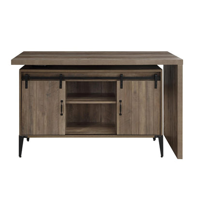 ACME Furniture - Zakwani - Writing Desk - Rustic Oak & Black Finish - OF00006 view 5