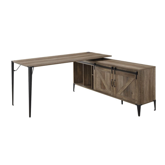 ACME Furniture - Zakwani - Writing Desk w/USB - Rustic Oak & Black Finish - OF00004 view 1