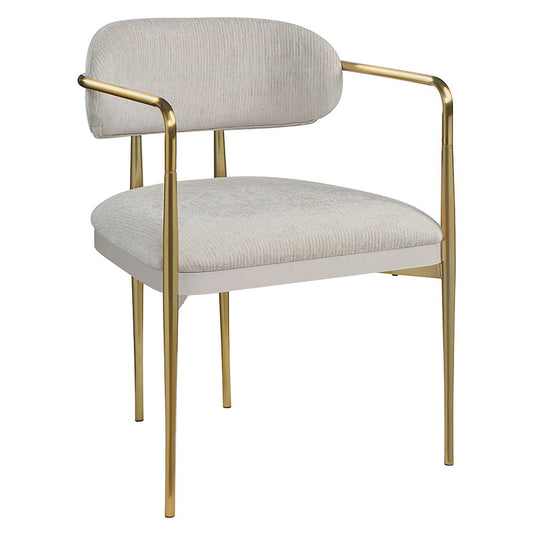 ACME Furniture - Zayn - Arm Chair (Set of 2) - Beige Chenille & Gold  - DN04206 view 1