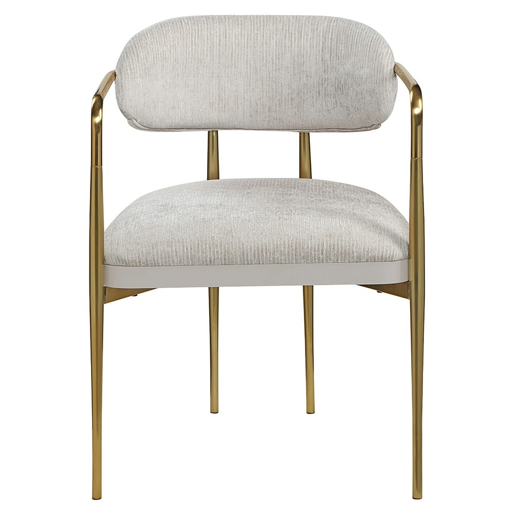 ACME Furniture - Zayn - Arm Chair (Set of 2) - Beige Chenille & Gold  - DN04206 view 2