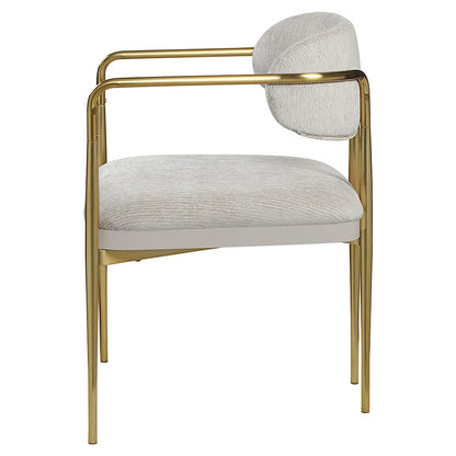ACME Furniture - Zayn - Arm Chair (Set of 2) - Beige Chenille & Gold  - DN04206 view 3