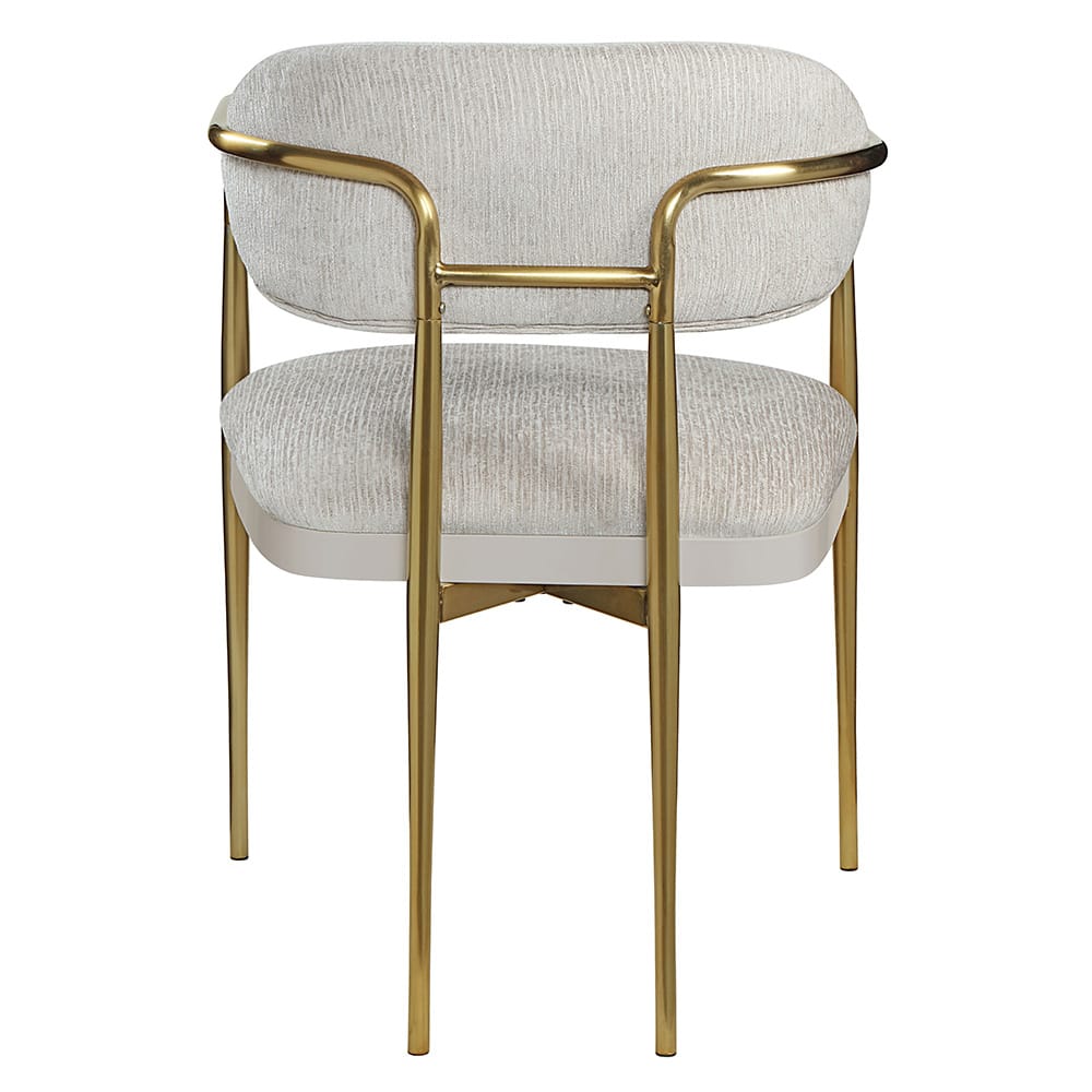 ACME Furniture - Zayn - Arm Chair (Set of 2) - Beige Chenille & Gold  - DN04206 view 4
