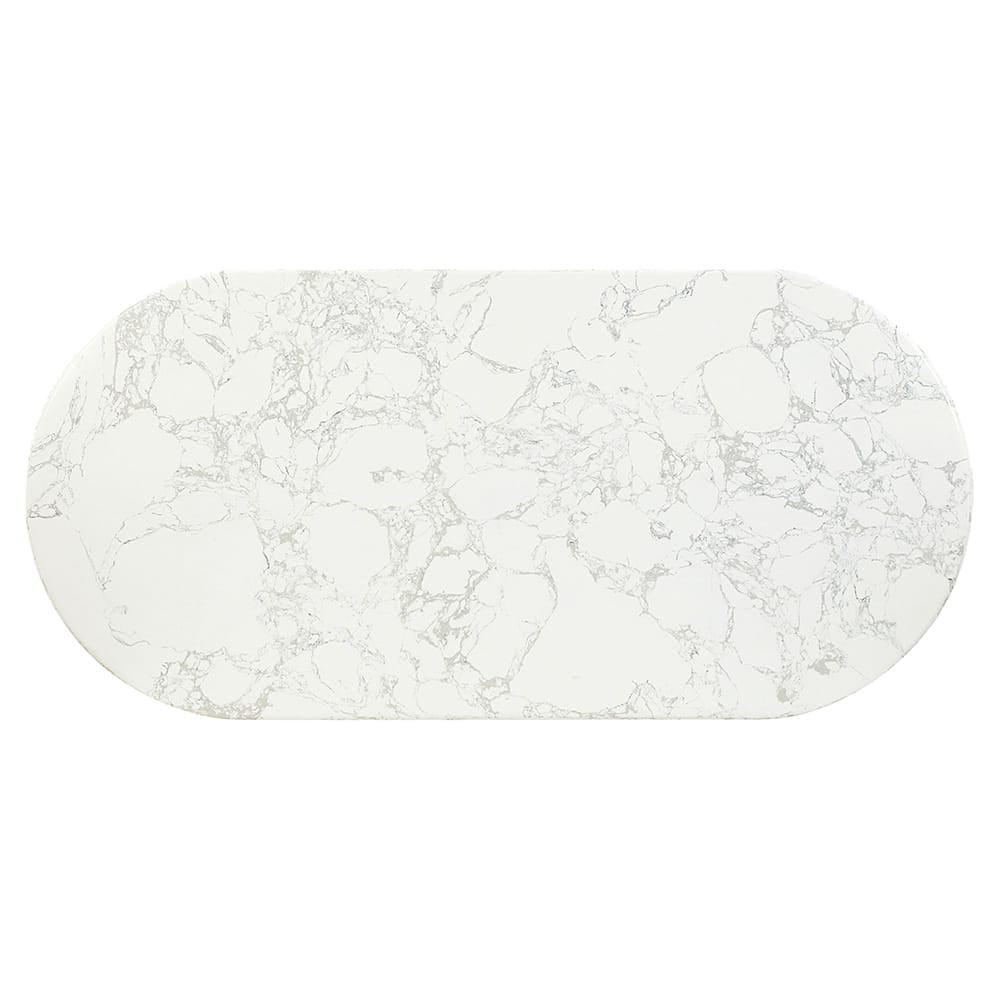 ACME Furniture - Zayn - Dining Table - White Natrual Marble Top & White  - DN04205 view 4