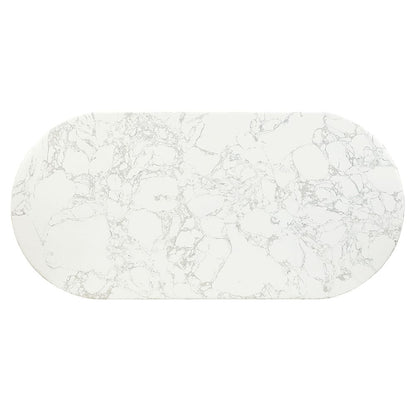 ACME Furniture - Zayn - Dining Table - White Natrual Marble Top & White  - DN04205 view 4