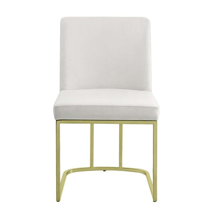 ACME Furniture - Zazie Side Chair (Set of 2) - White Velvet & Gold - DN02232 view 2