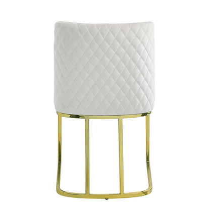 ACME Furniture - Zazie Side Chair (Set of 2) - White Velvet & Gold - DN02232 view 4
