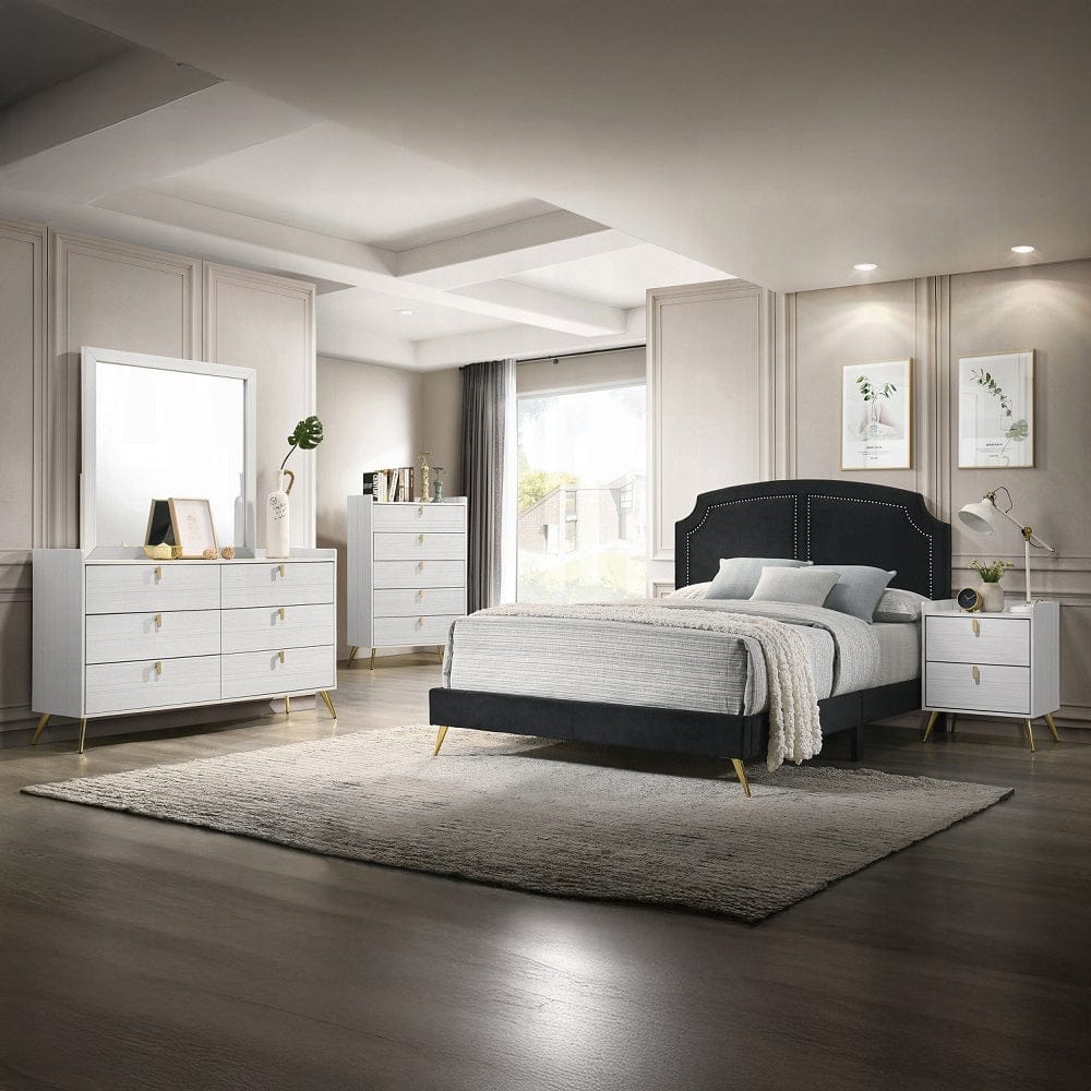 ACME Furniture - Zeena Eastern King Bed - Black Velvet - BD01271EK view 3