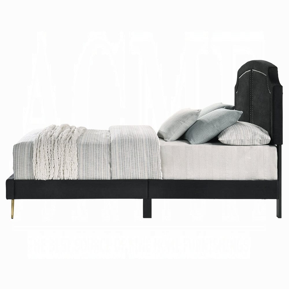 ACME Furniture - Zeena Eastern King Bed - Black Velvet - BD01271EK view 4