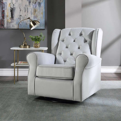 ACME Furniture - Zeger Swivel Chair w/Glider - Gray - LV00924 veiw 1