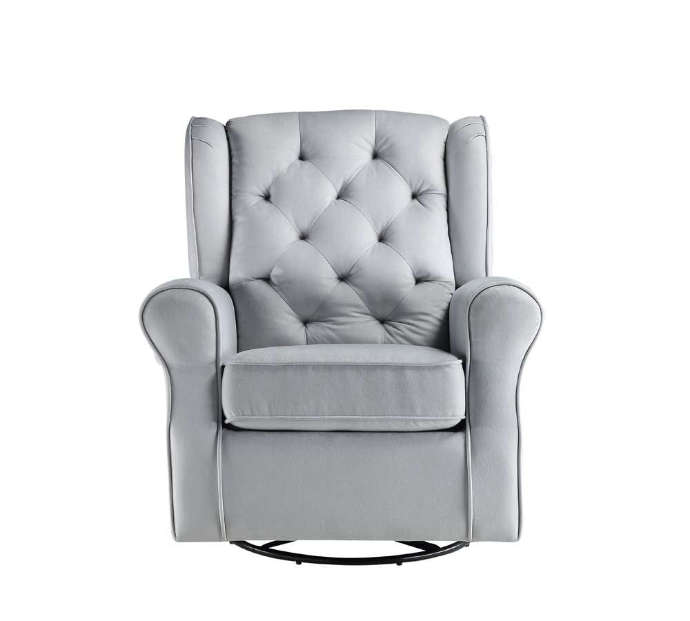 ACME Furniture - Zeger Swivel Chair w/Glider - Gray - LV00924 veiw 3