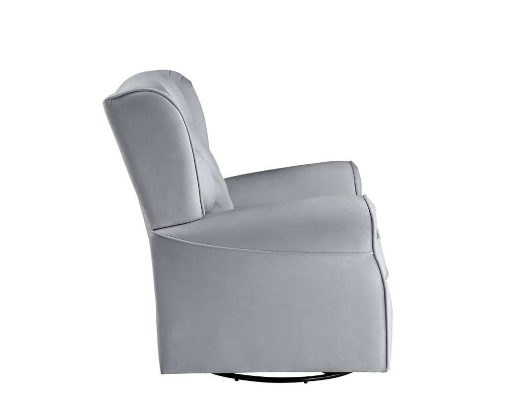 ACME Furniture - Zeger Swivel Chair w/Glider - Gray - LV00924 veiw 4