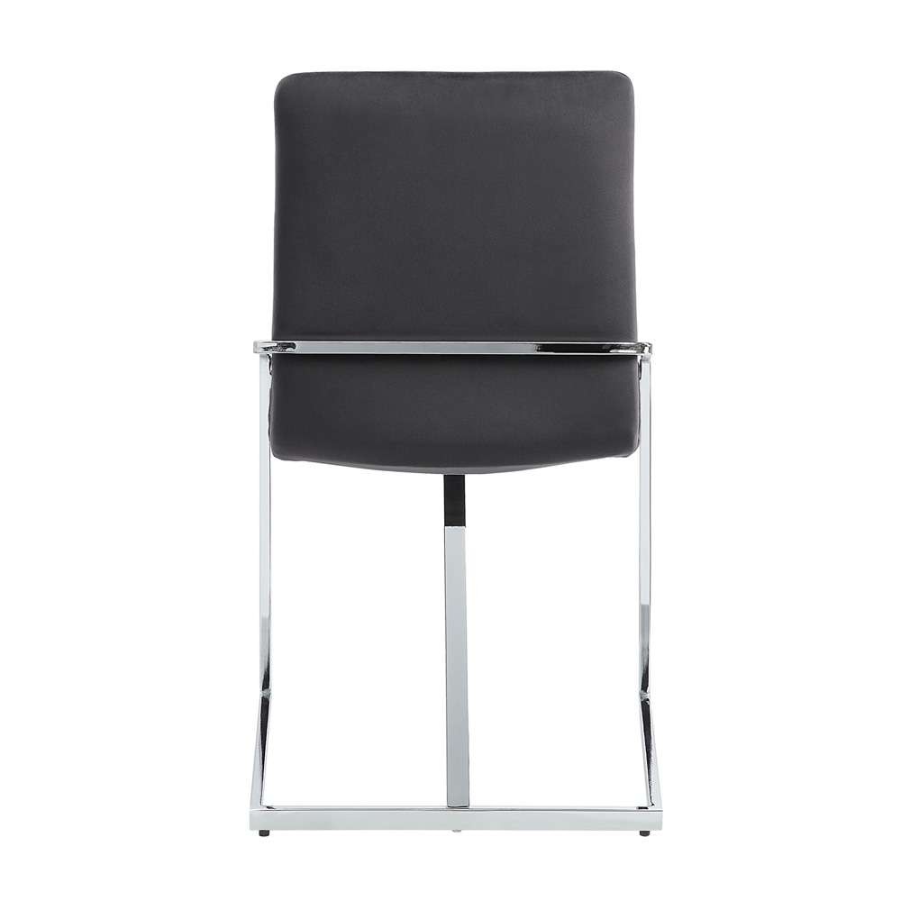 ACME Furniture - Zlatan Side Chair (Set of 2) - Gray Velvet & Chrome - DN02235 view 4