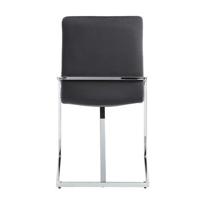 ACME Furniture - Zlatan Side Chair (Set of 2) - Gray Velvet & Chrome - DN02235 view 4