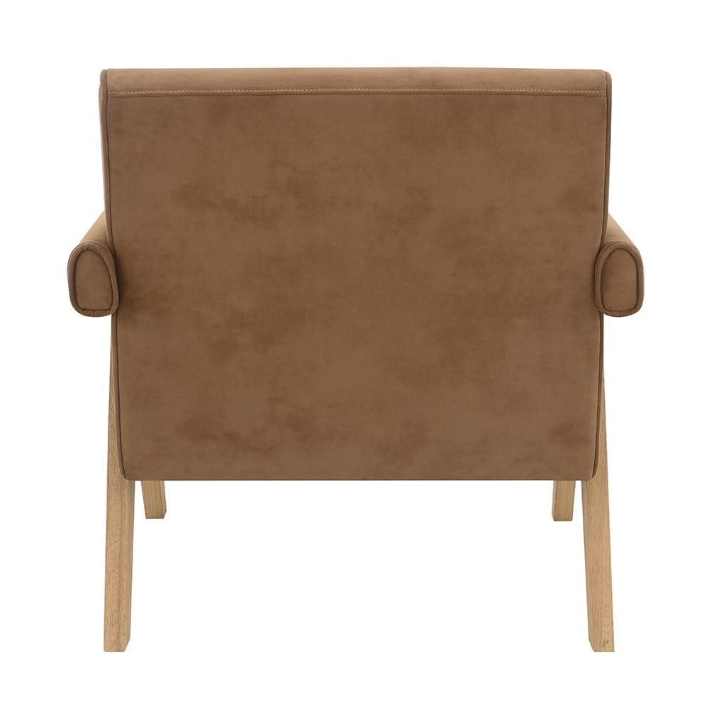 ACME Furniture - Zoey - Accent Chair - Chocolate Suede & Oak  - AC03801 view 4