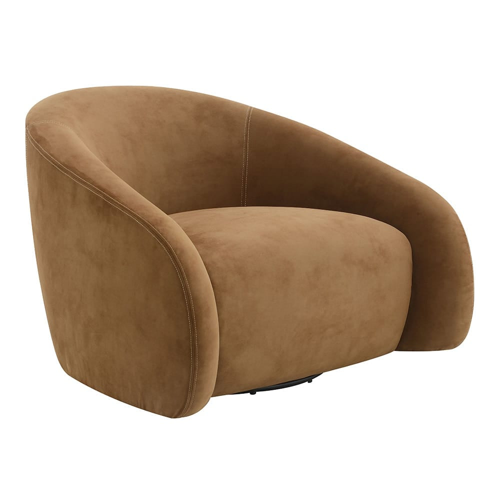 ACME Furniture - Zoey - Accent Chair w/Swivel  - Chocolate Suede - AC03804 view 1