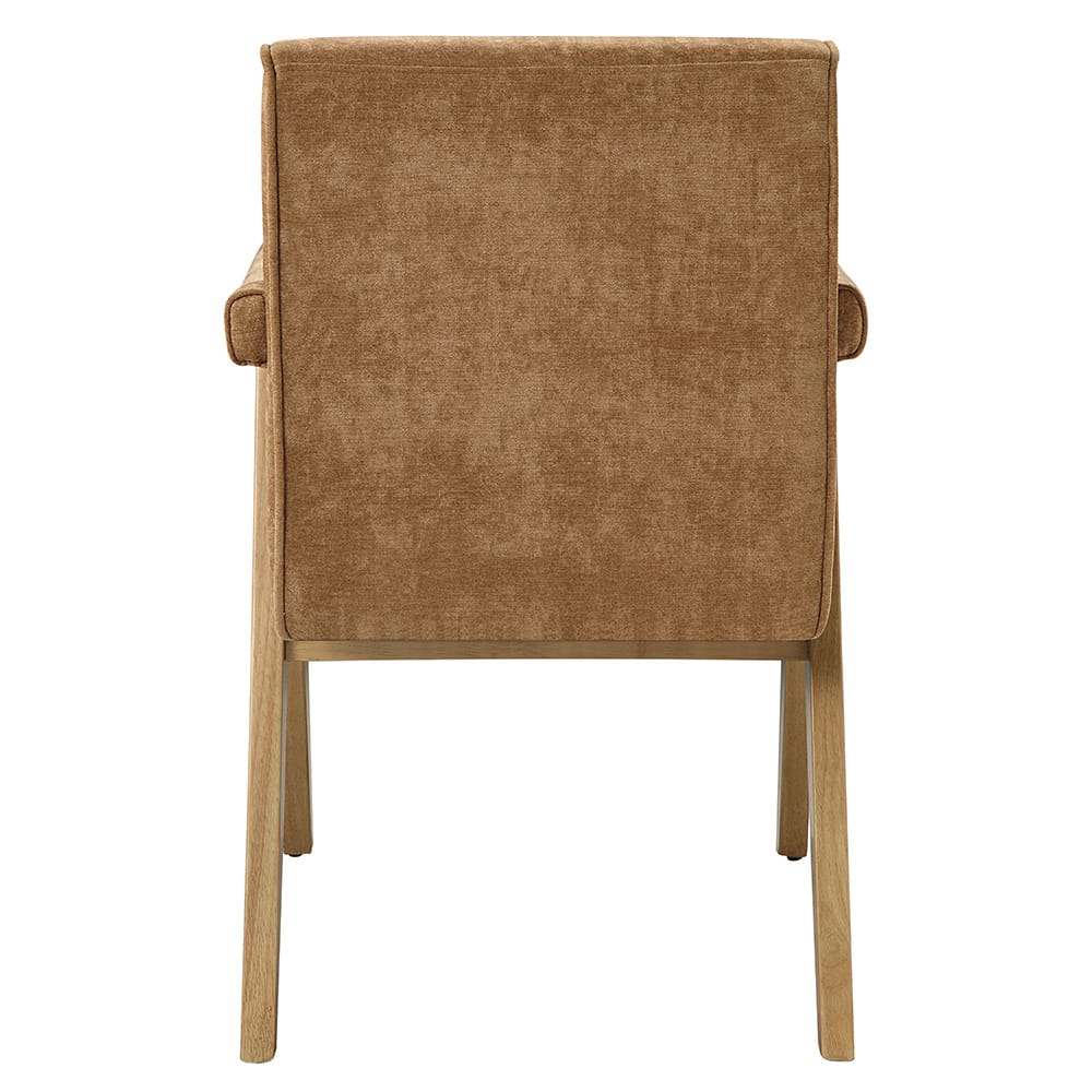 ACME Furniture - Zoey - Arm Chair (Set of 2) - Chocolate Chenille & Oak  - DN04077 view 4