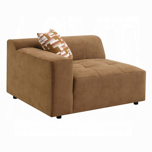 ACME Furniture - Zoey - Modular - LF Arm Chair w/Pillow - Chocolate Suede - LV05390 view 1