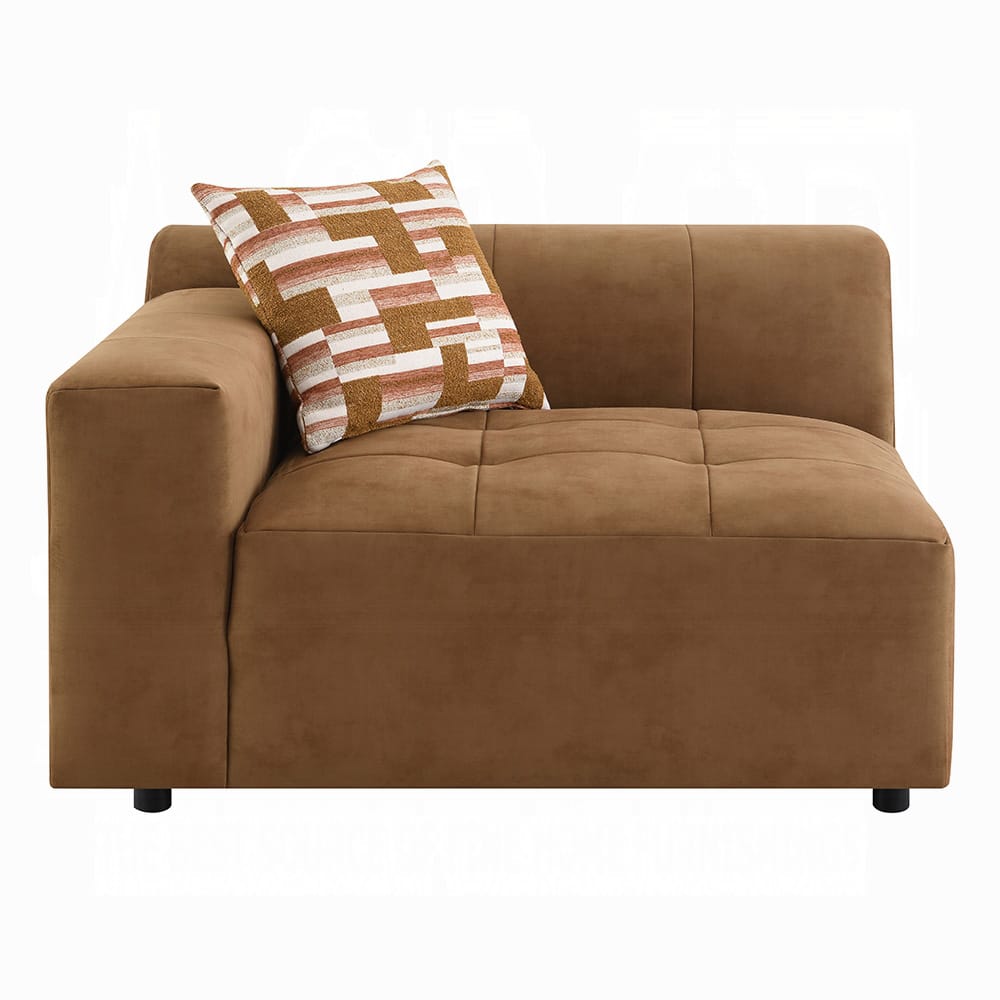 ACME Furniture - Zoey - Modular - LF Arm Chair w/Pillow - Chocolate Suede - LV05390 view 2