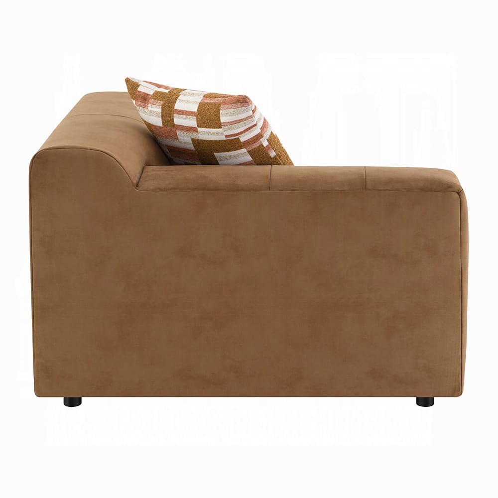 ACME Furniture - Zoey - Modular - LF Arm Chair w/Pillow - Chocolate Suede - LV05390 view 4