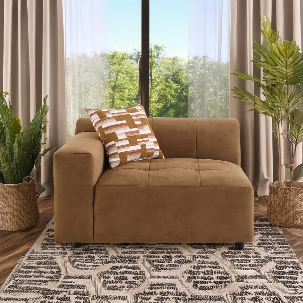 ACME Furniture - Zoey - Modular - LF Arm Chair w/Pillow - Chocolate Suede - LV05390 view 9