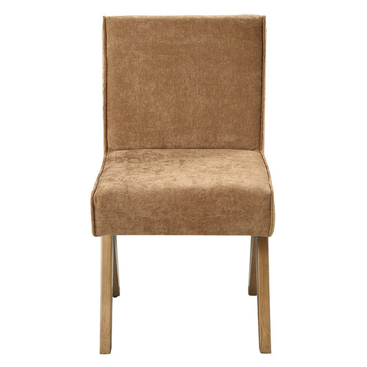 ACME Furniture - Zoey - Side Chair (Set of 2) - Chocolate Chenille & Oak  - DN04076 view 2