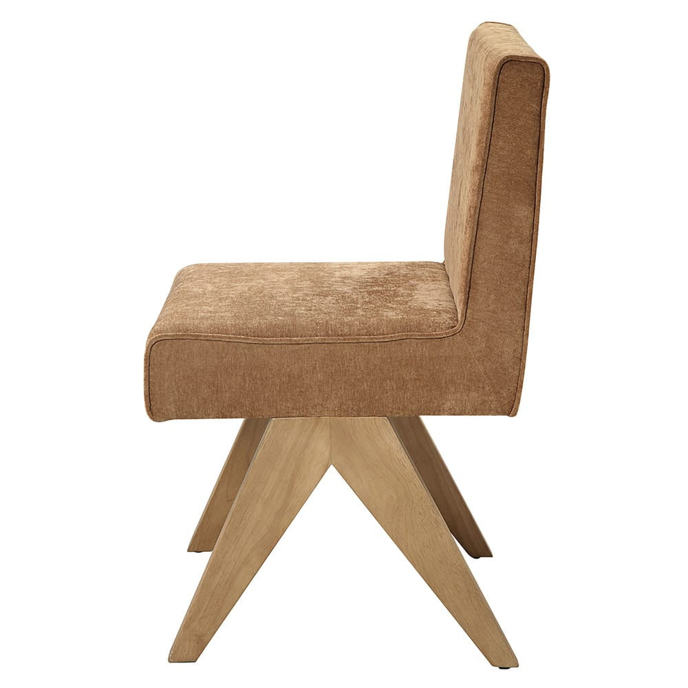 ACME Furniture - Zoey - Side Chair (Set of 2) - Chocolate Chenille & Oak  - DN04076 view 3