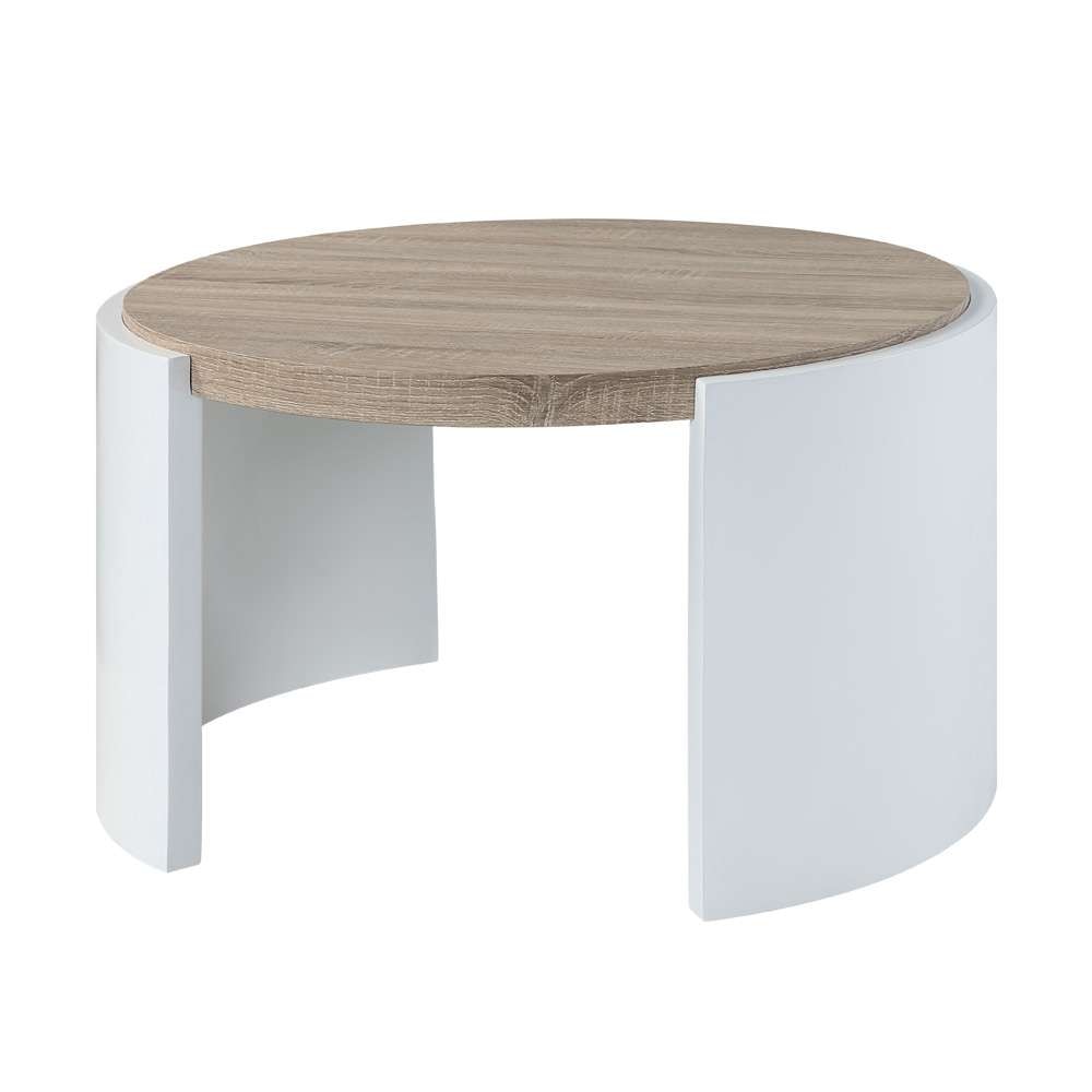ACME Furniture - Zoma Coffee Table - White High Gloss & Oak - LV02414 veiw 1