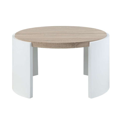 ACME Furniture - Zoma Coffee Table - White High Gloss & Oak - LV02414 veiw 2