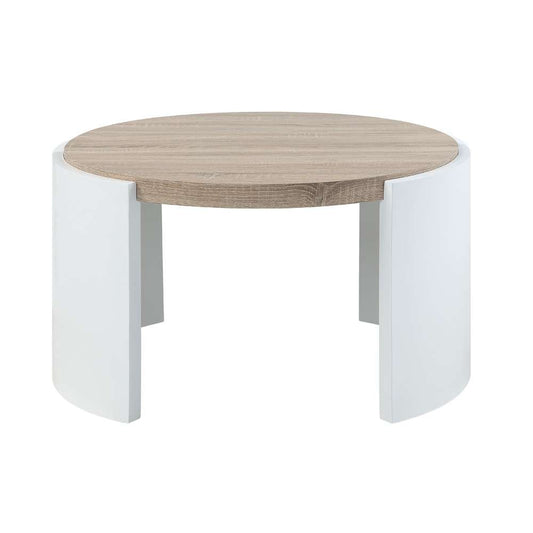 ACME Furniture - Zoma Coffee Table - White High Gloss & Oak - LV02414 view 2