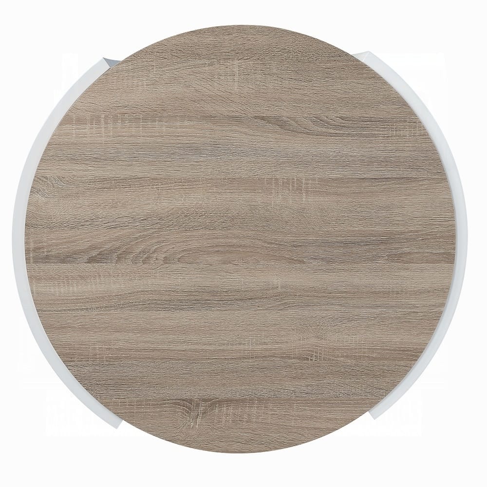 ACME Furniture - Zoma Coffee Table - White High Gloss & Oak - LV02414 view 3