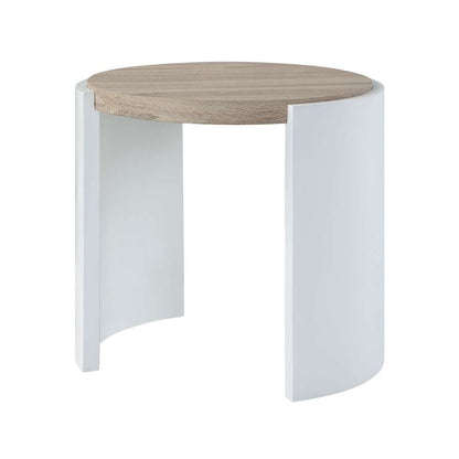 ACME Furniture - Zoma End Table - White High Gloss & Oak - LV02415 view 1