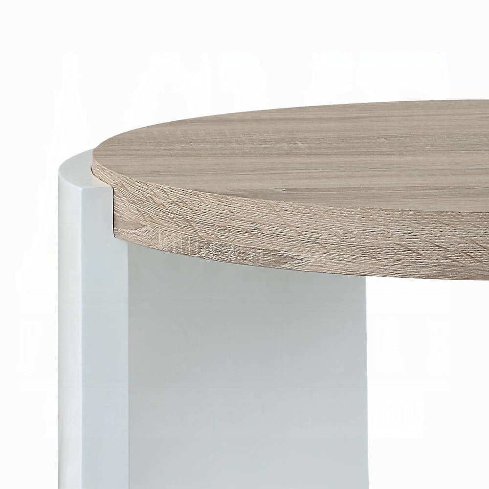 ACME Furniture - Zoma End Table - White High Gloss & Oak - LV02415 view 4