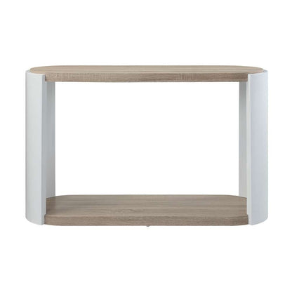 ACME Furniture - Zoma Sofa Table - White High Gloss & Oak - LV02416 veiw 2