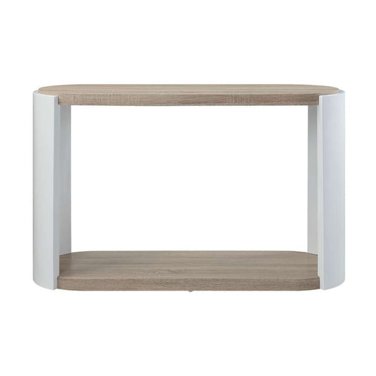 ACME Furniture - Zoma Sofa Table - White High Gloss & Oak - LV02416 veiw 2