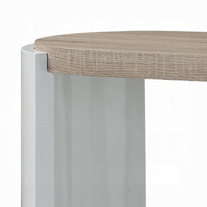 ACME Furniture - Zoma Sofa Table - White High Gloss & Oak - LV02416 view 3