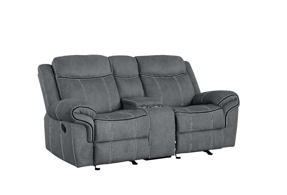ACME Furniture - Zubaida Loveseat w/USB Dock & Console (Glider & Motion) - 55026 veiw 1