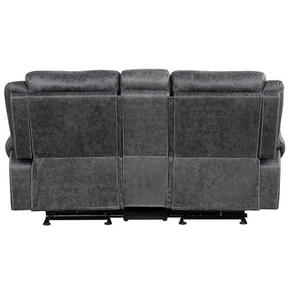 ACME Furniture - Zubaida - Power Motion Glider Loveseat w/USB Port - Dark Gray Polish Microfiber - LV04671 view 4