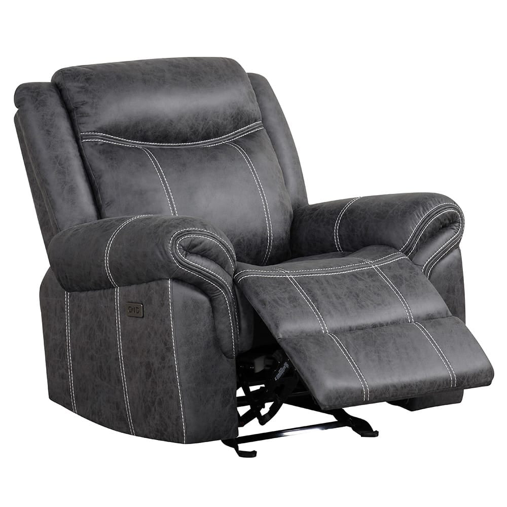 ACME Furniture - Zubaida - Power Motion Glider Recliner - Dark Gray Polish Microfiber - LV04672 view 1