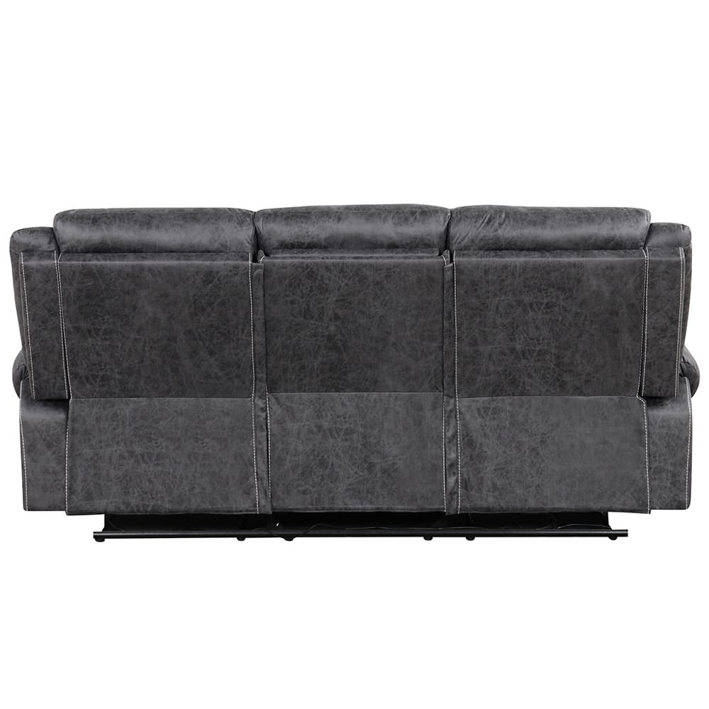 ACME Furniture - Zubaida - Power Motion w/Drop Down Table & USB Port - Dark Gray Polish Microfiber - LV04670 view 4